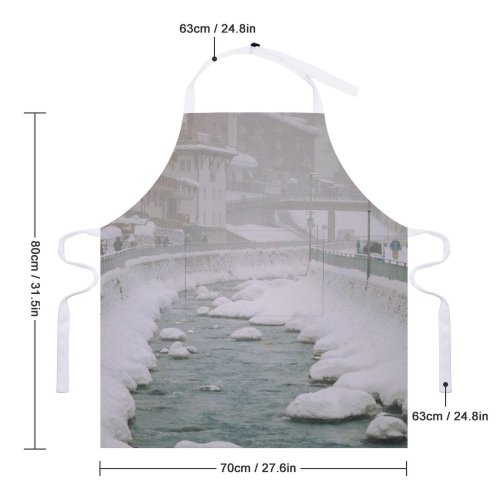 yanfind Custom aprons Architecture Area Atmosphere Blizzard Building Canal City Cloudy Cool Destination District Dull white white-style1 70×80cm
