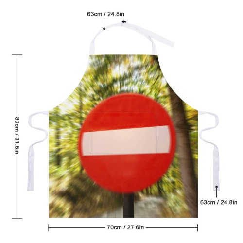 yanfind Custom aprons Noenter Danger Do Enter Entrance Entry Forbidden Road Safety Stop Street white white-style1 70×80cm