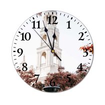 yanfind Fashion PVC Wall Clock Aged Arched Architecture Attract Autumn Bell Catholic Church City Construction Daytime Mute Suitable Kitchen Bedroom Decorate Living Room