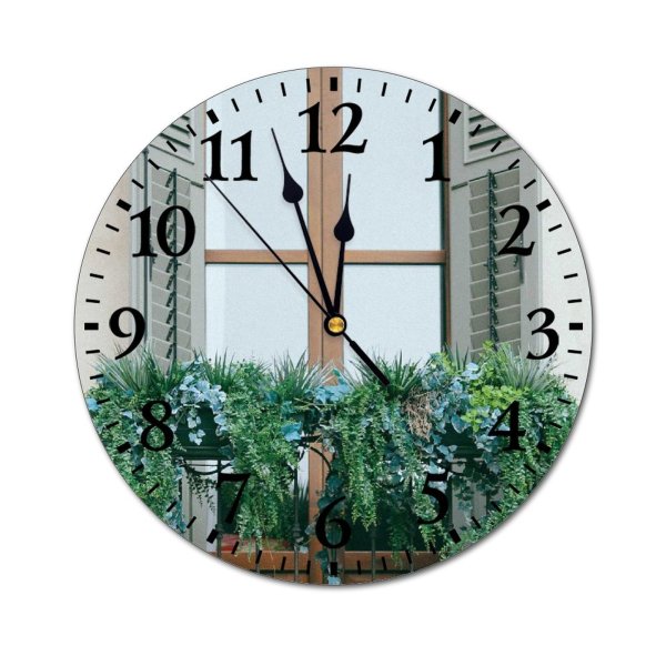 yanfind Fashion PVC Wall Clock Aged Ancient Architecture Balcony Building Classic Construction Decor Decorative Detail Door Dwell Mute Suitable Kitchen Bedroom Decorate Living Room