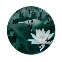 yanfind Fashion PVC Wall Clock Aroma Biology Bloom Botanic Botany Calm Space Daytime Delicate Ecology Mute Suitable Kitchen Bedroom Decorate Living Room