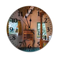yanfind Fashion PVC Wall Clock Accommodation Ancient Apartment Architecture Bed Bedroom Bedside Cabinet Ceiling Classic Comfort Commode Mute Suitable Kitchen Bedroom Decorate Living Room