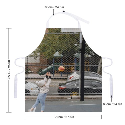 yanfind Custom aprons Action Amusement Anonymous Arms Raised Ball Barrier Basket Basketball Carefree Child Childhood white white-style1 70×80cm