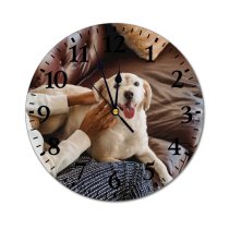 yanfind Fashion PVC Wall Clock Bonding Calm Care Carefree Casual Chill Comfort Couch Cozy Cuddle Mute Suitable Kitchen Bedroom Decorate Living Room