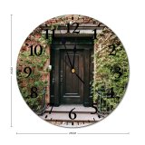 yanfind Fashion PVC Wall Clock Accommodation Apartment Architecture Brick Wall Building City Construction Daylight Daytime Decor003 Mute Suitable Kitchen Bedroom Decorate Living Room