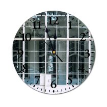 yanfind Fashion PVC Wall Clock Accommodation Apartment Building Chandelier Classic Clean Construction Decor Decoration Decorative Door Dwell Mute Suitable Kitchen Bedroom Decorate Living Room