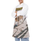 yanfind Custom aprons Adorable Anonymous Ball Charming Crop Cute Dog Enjoy Faceless Footprint Friendly white white-style1 70×80cm