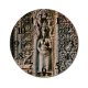 yanfind Fashion PVC Wall Clock Art Travel Door Castle Church Gate Sculpture Decoration Religion Traditional Carve Mute Suitable Kitchen Bedroom Decorate Living Room
