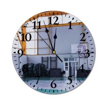 yanfind Fashion PVC Wall Clock Basket Basketball Building Club Contemporary Court Daylight Daytime Design Determine Dynamic Empty Mute Suitable Kitchen Bedroom Decorate Living Room