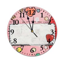 yanfind Fashion PVC Wall Clock Artwork Ball Blot Cement Colorful Concrete Space Creative Daylight Design Empty Form Mute Suitable Kitchen Bedroom Decorate Living Room
