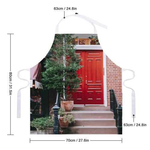 yanfind Custom aprons Aged Apartment Architecture Brick Building Colorful Construction Contemporary Daytime Decor Decoration Design white white-style1 70×80cm