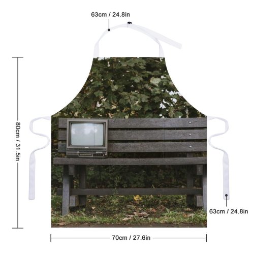 yanfind Custom aprons Abandoned Aged Antiquated Bench Blurred Board Bush Space Countryside Deciduous Derelict Desolate white white-style1 70×80cm