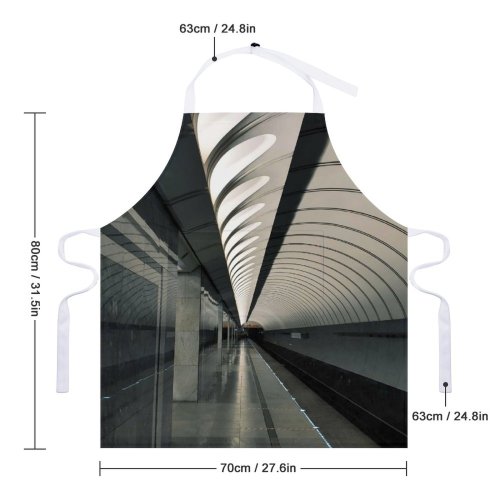 yanfind Custom aprons Architecture Area Construction Dark Design Direction Empty Exterior Futuristic Hall Illuminate Industrial white white-style1 70×80cm