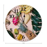 yanfind Fashion PVC Wall Clock Antioxidant Appetizing Banana Beige Big Carambola Coconut Delectable Delicious Dessert Diet Mute Suitable Kitchen Bedroom Decorate Living Room