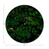 yanfind Fashion PVC Wall Clock Art Texture Abstract Luck Leaf Design Flora Growth Clover Lucky Saint Mute Suitable Kitchen Bedroom Decorate Living Room