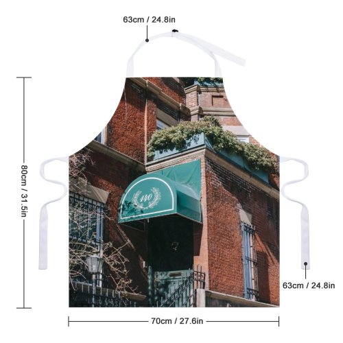 yanfind Custom aprons Accommodation Aged Architecture Awning Sky Brick Wall Building Calm City Condominium white white-style1 70×80cm