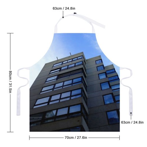 yanfind Custom aprons Architectural Design Architecture Building City Contemporary Downtown Facade Futuristic Glass Items white white-style1 70×80cm