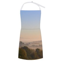 yanfind Custom aprons Mist Morning Sunrise Dawn Countryside England Landscape Season Autumn white white-style1 70×80cm