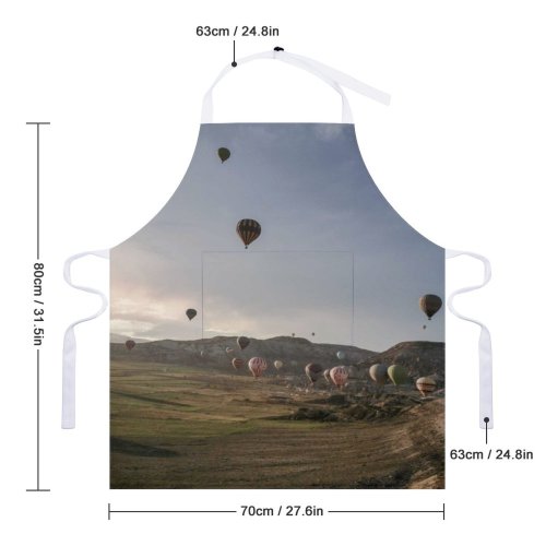 yanfind Custom aprons Adventure Balloon Altitude Calm Cappadocia Cloudy Colorful Space Countryside Daylight Destination white white-style1 70×80cm