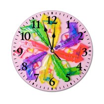 yanfind Fashion PVC Wall Clock Action Against Assorted Attack Battle Challenge Colorful Combat Compete Competition Competitive Mute Suitable Kitchen Bedroom Decorate Living Room