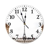 yanfind Fashion PVC Wall Clock Aged Arch Architecture Attract Building Capital Center City Classic Column Contemporary Crowd Mute Suitable Kitchen Bedroom Decorate Living Room