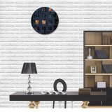 yanfind Fashion PVC Wall Clock Block Building City Daylight Downtown Facade Ghetto Night Outdoors Outside Mute Suitable Kitchen Bedroom Decorate Living Room