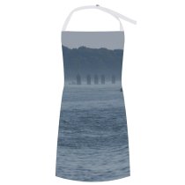 yanfind Custom aprons Fog Ocean Boats Sea Vacation Storm Clouds Bouys Travel Sky Trees Landscape white white-style1 70×80cm