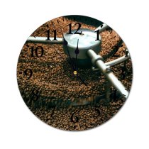 yanfind Fashion PVC Wall Clock Appliance Arabica Aroma Aromatic Automatic Bean Blend Café Cafeteria Caffeine Coffee Mute Suitable Kitchen Bedroom Decorate Living Room