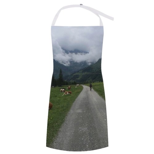 yanfind Custom aprons Asphalt Calm Cloud Cloudy Countryside Cow Daylight Daytime Field Flora Freedom white white-style1 70×80cm