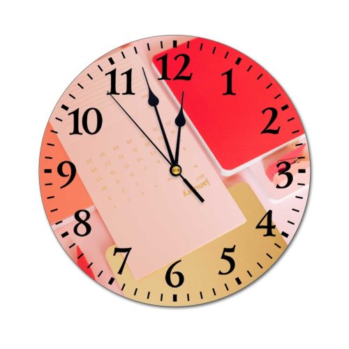 yanfind Fashion PVC Wall Clock Accessory Arrangement Artwork Calendar Clips Colorful Contemporary Space Craft Creative Decoration Mute Suitable Kitchen Bedroom Decorate Living Room