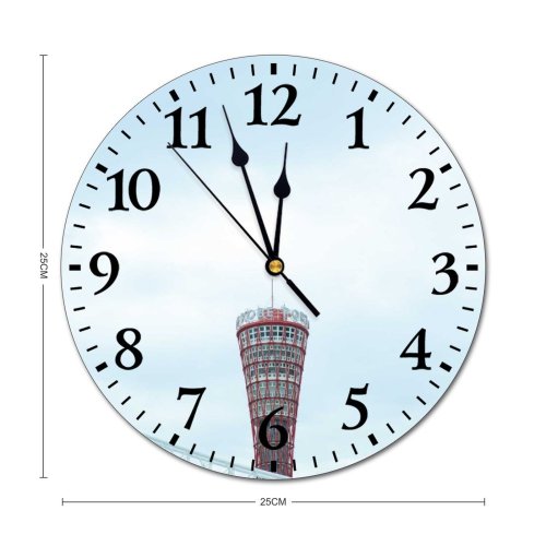 yanfind Fashion PVC Wall Clock Art Attract Central City Cloudy Construction Contemporary Design Destination Detail Development Engineering Mute Suitable Kitchen Bedroom Decorate Living Room