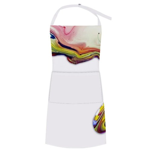yanfind Custom aprons Art Wave Abstract Motion Creativity Decoration Flow Rainbow Artistic Smooth Liquidity white white-style1 70×80cm