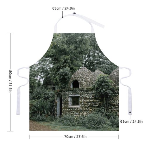 yanfind Custom aprons Aged Ancient Architecture Ashram Attract Buddhism Buddhist Calm Cave Exterior white white-style1 70×80cm