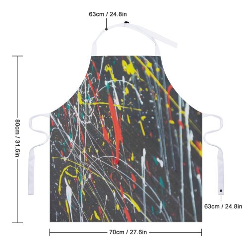 yanfind Custom aprons Impressionist Abstract Art Paintings Palette Oil Colours Colorful Colourful Fine Artist white-style1 70×80cm