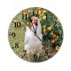 yanfind Fashion PVC Wall Clock Bird Field Summer Garden Grass Beak Hen Outdoors Wild Rural Wildlife Wing Mute Suitable Kitchen Bedroom Decorate Living Room