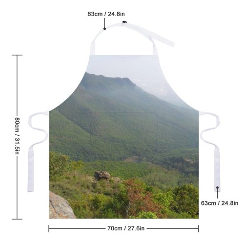 yanfind Custom aprons Landscape Hills Woods white-style1 70×80cm