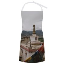 yanfind Custom aprons Aged Ancient Architecture Belief Buddhism Building Castle Cathedral Cloudy Construction District white white-style1 70×80cm