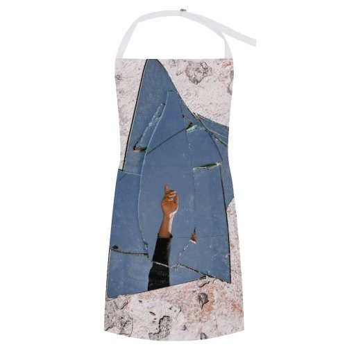 yanfind Custom aprons Abstract Acute Anonymous Broken Cement Concept Crack Creative Crop Damage Design Detail white white-style1 70×80cm