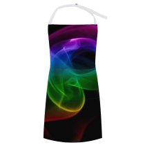 yanfind Custom aprons Multicolored Abstract Aroma Art Curve Dynamic Elegant Flow form Incense Magic white white-style1 70×80cm