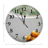 yanfind Fashion PVC Wall Clock Appetizing Blurred Carambola Delicious Eat Edible Flavor Fruit Glass Mute Suitable Kitchen Bedroom Decorate Living Room