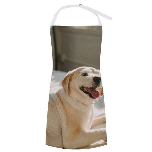 yanfind Custom aprons Adorable Bed Bedroom Bedsheet Blurred Comfort Cozy Creature Cute Dog Enjoy white white-style1 70×80cm