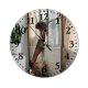 yanfind Fashion PVC Wall Clock Adorable Affection Afro Anonymous Calm Casual Creature Dog Ethnic Faceless Mute Suitable Kitchen Bedroom Decorate Living Room