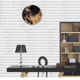 yanfind Fashion PVC Wall Clock Cattle Cow Daylight Eyelash Fur Outdoors Side Mute Suitable Kitchen Bedroom Decorate Living Room