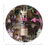 yanfind Fashion PVC Wall Clock Appetizing Aromatic Arrangement Bake Baked Bakery Bloom Colorful Confectionery Cookie Creative Mute Suitable Kitchen Bedroom Decorate Living Room
