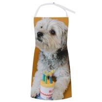 yanfind Custom aprons Adorable Armchair Attention Birthday Cake Celebrate Comfort Congratulate Cozy Creature Dog white white-style1 70×80cm
