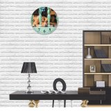 yanfind Fashion PVC Wall Clock Adorable Aged Architecture Bar Blurred Calm Charming Chill Chordate Contemplate Contemplative Mute Suitable Kitchen Bedroom Decorate Living Room