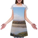 yanfind Custom aprons Fog River Winters Trees Forest Sky Landscape Con0207 white white-style1 70×80cm