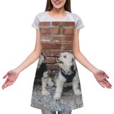 yanfind Custom aprons Adorable Attention Brick Wall Carefree Courtyard Creature Curious Cute Dog white white-style1 70×80cm