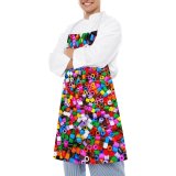 yanfind Custom aprons Art Texture Abstract Design Creativity Decoration Rainbow Coloring Motley white white-style1 70×80cm