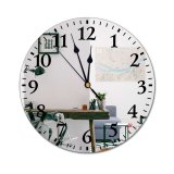yanfind Fashion PVC Wall Clock Apartment Backpack Basket Carpet Chair Contemporary Couch Daylight Decor Design Detail Dwell Mute Suitable Kitchen Bedroom Decorate Living Room